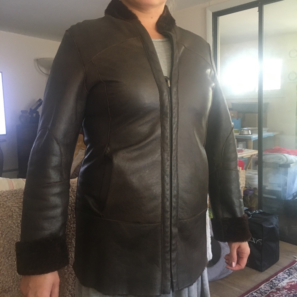 Shearling Leather Jacket - Picture 5 of 9